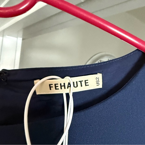 NWT Fehaute Navy Blue Structured Dress - Picture 4 of 5